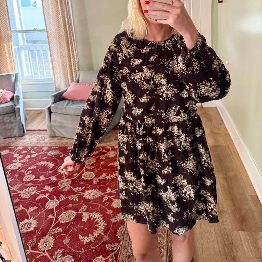 Soft Corduroy Brown Dress